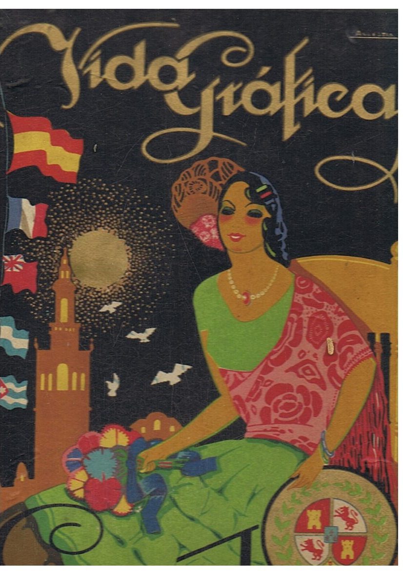 Portada de la revista Vida Gráfica Española dedicada a la exposición de Sevilla